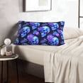 thumbnail image 6 of Sikiie cool crystal Skull flower Print Plush Pillow Cover, Wrinkle-proof and Stain-resistant Pillow Protector without Pillow Core, Home Decoration-20"x30", 6 of 6
