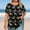 004 Black, variant on Hvot&aat Womens Plus Size Tops Short Sleeve V Neck Floral Print Blouse Casual Loose Flowy Tunic Tops For Beach Vacation