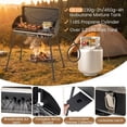 thumbnail image 3 of Biotree 2-in-1 Gas Camping Grill and Stove with Detachable Legs-Black Outdoor Cooking BBQ Patio Summer, 3 of 9