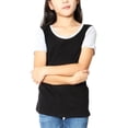 thumbnail image 4 of ToBeInStyle Girls' Cotton Knit Tee with Contrast Capped Sleeves, 4 of 8