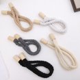 thumbnail image 6 of Selrti Magnetic Curtain Tieback, Cotton Linen Rope Curtain Holdback with Wood Buckle for Drapes, Decorative Tie Backs for Bedroom, Boho Room, Nursery and Farmhouse Decor, 6 of 7