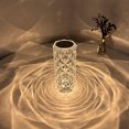 thumbnail image 5 of Lámpara de mesa Crystal Diamond - Lámpara de cristal de control Cambio de 16 colores con control remoto Lámpara de rosa Lámpara táctil de cristal para mesita de noche, sala de estar, fiesta, 5 of 5
