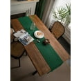 thumbnail image 5 of Hotian Macrame Linen Table Runner with Tassel for St Patricks Day Kitchen Dining and Home Decor Green 63" x 11.8", 5 of 5