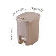 thumbnail image 5 of HBBKVI 2.2 Gallon Step-On Trash Can, Plastic Trash Can for Kitchen Bathroom Living Room, Gray, 5 of 6