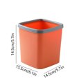 thumbnail image 4 of Small Trash Can with Lid, Mini Trash Can for Bathroom, Office and Bedroom, Small Bathroom Garbage Can with Swing Top, Compact Waste Basket for Desk, Dorm & Home, Orange - Xuniizn, 4 of 7