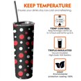 thumbnail image 6 of Red & White Dots Skinny Tumbler 20oz - Double Wall Vacuum Insulated Tumbler- Birthday Gifts for Mom Sister Friends Women, 6 of 7