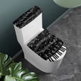 thumbnail image 3 of HELLHERO Piano Music Toilet Lid Covers of 2 Pieces Stretch Toilet Cover Set Reusable Indoor Home, 3 of 8