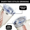 thumbnail image 5 of Baseball Tumbler with Handle 40oz Baseball Gifts for Men Women Gift for Baseball Coach Lovers Fan Baseball Mom Tumblers Stainless Steel Cup, 5 of 6