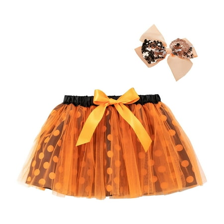 

Kids Girls Ballet Skirts Party Dot Patchwork Colour Tulle Dance Skirt Hairpin Set Girls Size 10-12