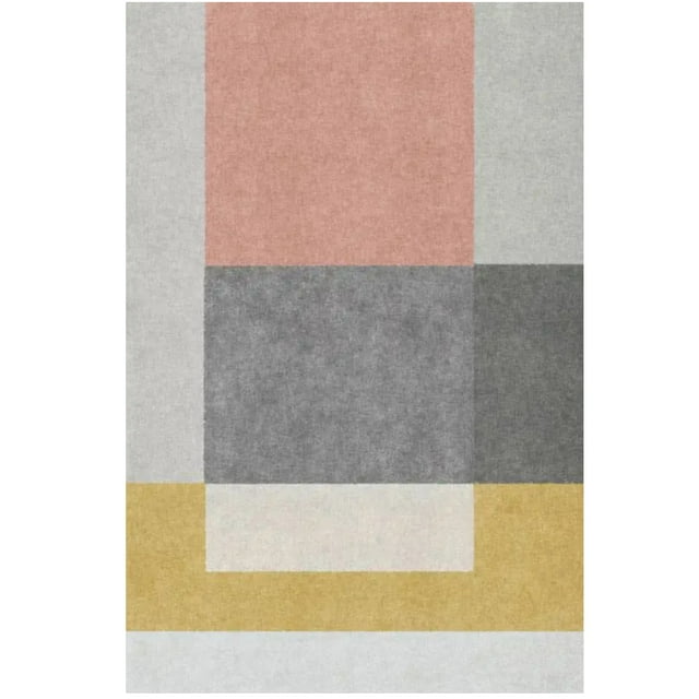 Tapete Decorativo Cubism Multicolor - 200 x 300 cm - Alfombra Grande Saffron Looms
