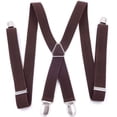 thumbnail image 1 of Minnieouse Suspender Pantalones Correa con 4 Pinzas Fotografía Adultos Elástico Crossover Pantalones Brace Cinturón Clip Banquete Boda Negocios Accesorios de disfraces Café, 1 of 6