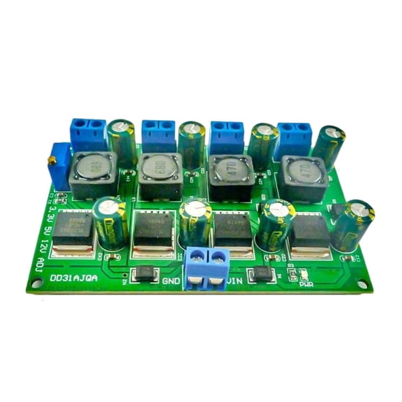 3A 4 Channel 3.3V 5V 12V Adjustable Step Down Converter Module Regulator Board
