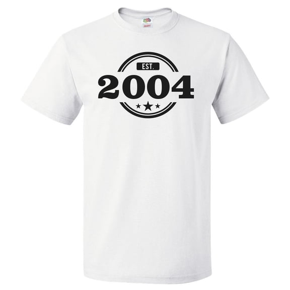22nd Birthday Gift For 22 Year Old Established 2004 T Shirt