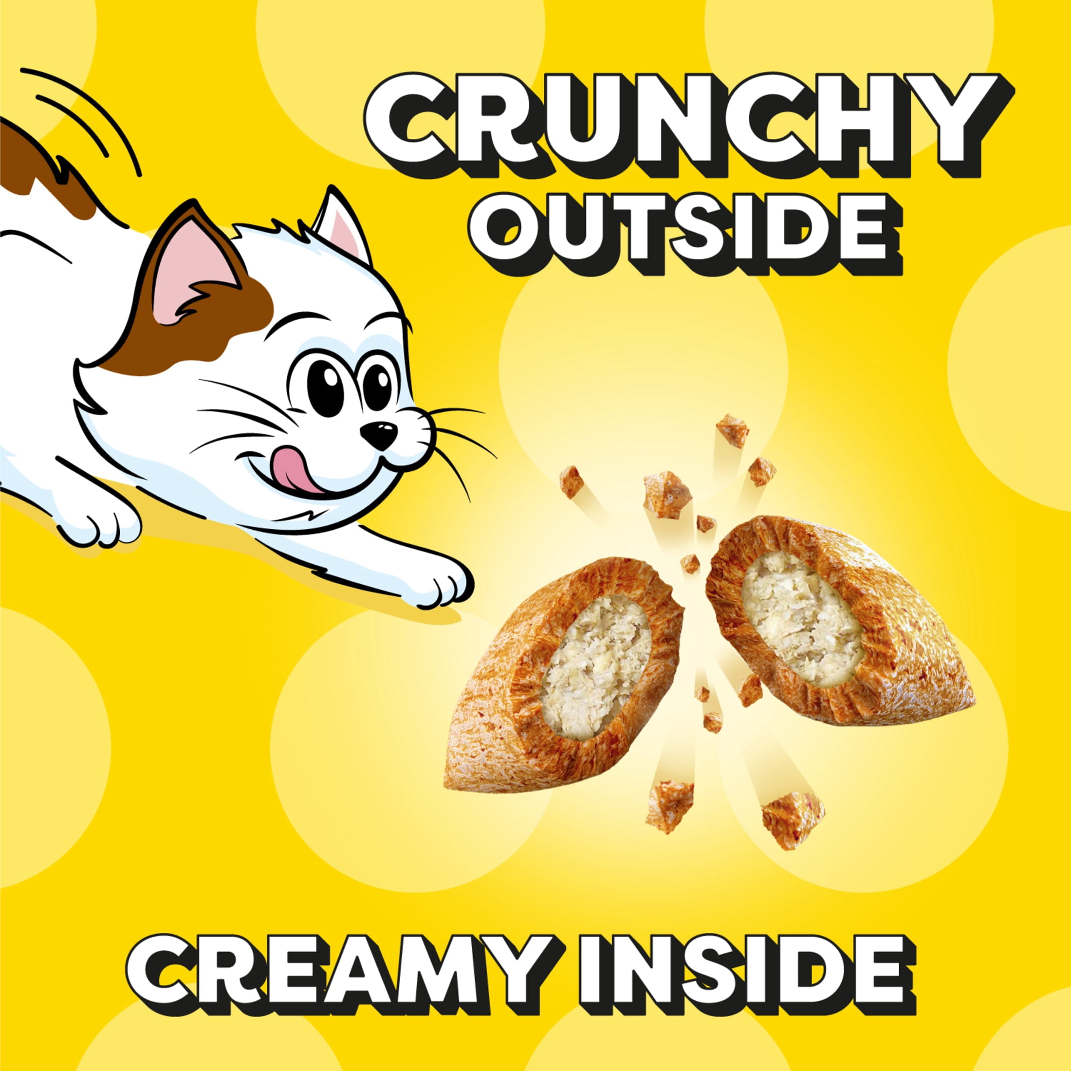 (6 pack) Temptations Kitten Chicken And Dairy Flavor Crunchy And Soft Treats For Kittens, 6.3 Oz Pouch