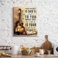 thumbnail image 3 of Christian Guitar Wall Art Inspirational Quotes Music Guitar Pictures Wall Decor Your Talent Is God''S Gift To You Framed Artwork Canvas Prints Music Room Decor For Music Studio Bedroom 12"X16", 3 of 6