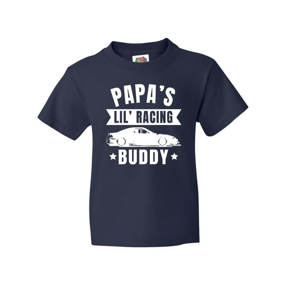 Inktastic Papas Lil Racing Buddy Youth T-Shirt