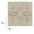 thumbnail image 3 of Livabliss Wool Rugs for Living Room, 8ft Round Caesar Traditional Gray Square Area Rug, Bedroom Dining Room Home Decor Handmade Carpet (8' x 8'), 3 of 7