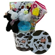 It's Mooooooo Time! Baby Feeding Gift Basket, Neutral Boys or Girls