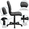 thumbnail image 4 of Flash Furniture Clayton Mid-Back Tufted Vinyl Upholstered Swivel Desk Chair with Padded Seat, Black, 4 of 14