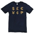 thumbnail image 2 of Plus Size Money Symbols Graphic Design Short Sleeve Cotton Jersey T-Shirt - Navy XL, 2 of 4