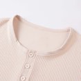 thumbnail image 6 of Cmfcve Ribbed Henley T-Shirt for Men Short Sleeve Slim Fit Muscle Shirt Cotton Casual Button Tops, 6 of 8