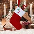 thumbnail image 3 of Utoimkio Red and White Initial Christmas Stockings with Letters,Cute 26 Letters Christmas Ornaments Indoor Christmas Decorations Party Supplies Christmas Decor, 3 of 3