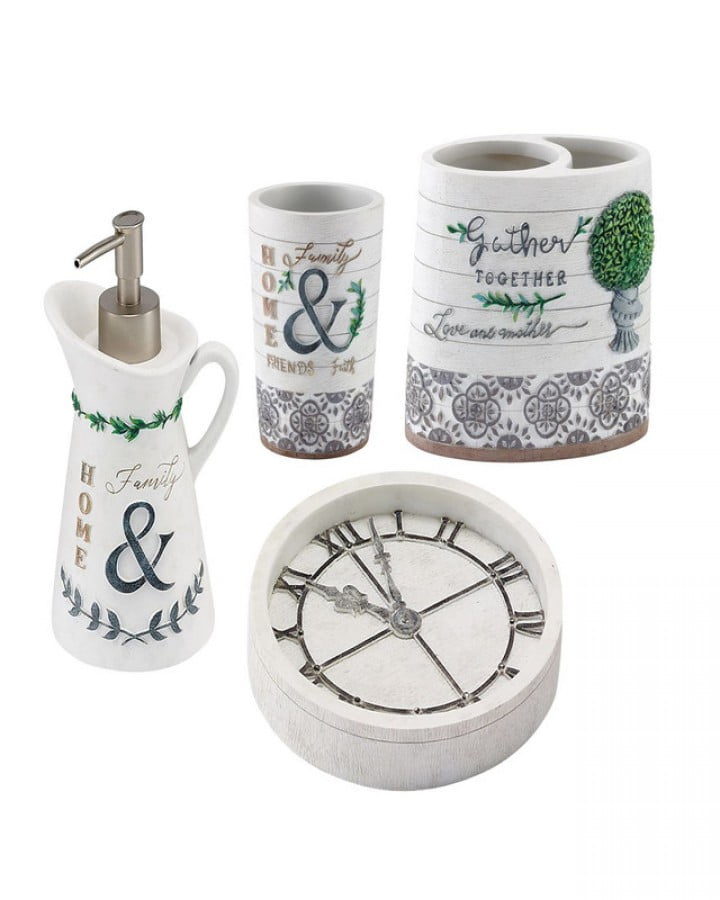 Avanti Modern Farmhouse 4 Pc Bath Accessory Set