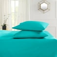 thumbnail image 2 of Hearth & Harbor Deep Pocket 4 Piece Solid Bed Sheet Set, 1800 Thread Count Microfiber Sheets, Queen, Teal Blue, 2 of 7