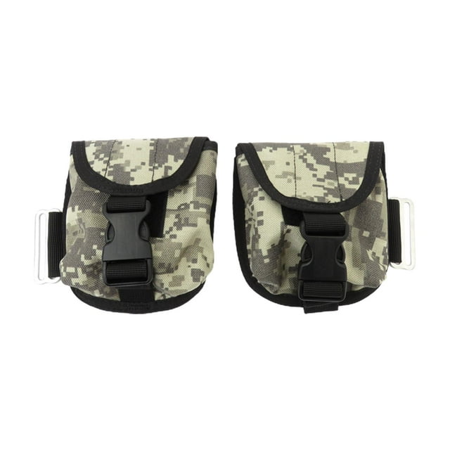 Bolsa de lastre para buceo, riñonera de lastre para buceo de 2 kg, bolsa de contrapeso, con hebilla de liberación rápida para esnórquel al aire libre camuflaje