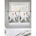 thumbnail image 5 of Sheer Kitchen Tier Curtains 36 Inch length, Rod Pocket Half Curtains Short Drapes, Light Filtering Chiffon Small Window Treatments 2 Panels 27.5"W x 36"L, 5 of 7