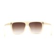 thumbnail image 2 of Inset Lens Square Flat Top Plastic High Temple Sunglasses Ivory Brown, 2 of 4