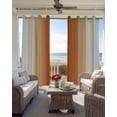 thumbnail image 6 of Burnt Orange Grey Ombre Blackout Curtains for Bedroom Living Room Darkening Curtains 63 Inches Long Farmhouse Gradient Minimalist Window Curtain 2 Panels Set Window Treatment Grommet Drapes 52"x63", 6 of 9