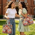 thumbnail image 2 of XYZCANDO Christmas Cat Print Padded Shoulder Handbag Large Capacity Quilted Handle Tote for Holiday Shopping Travel Work Casual Daily Use with Roomy Compartments, 2 of 7