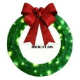 thumbnail image 2 of Christmas Wreath Metal Wreath LED Warm Big Bow Christmas Decorations Door Hanging Decorations, 2 of 7