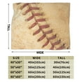 thumbnail image 3 of Kll Fleece Blanket Plush Throw Blanket Vintage Baseball,Soft Fuzzy Cozy Flannel Blanket For Couch Sofa Bed.(50"X40"), 3 of 9