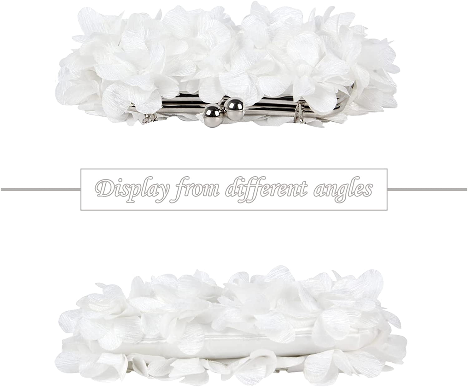 YOUI-GIFTS Womens Evening Clutches Floral Evening Handbag Ladies Wedding Party Chain Strap Shoulder Bag Purse