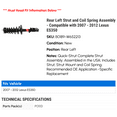 thumbnail image 2 of Rear Left Strut and Coil Spring Assembly - Compatible with 2007 - 2012 ES350 2008 2009 2010 2011, 2 of 2
