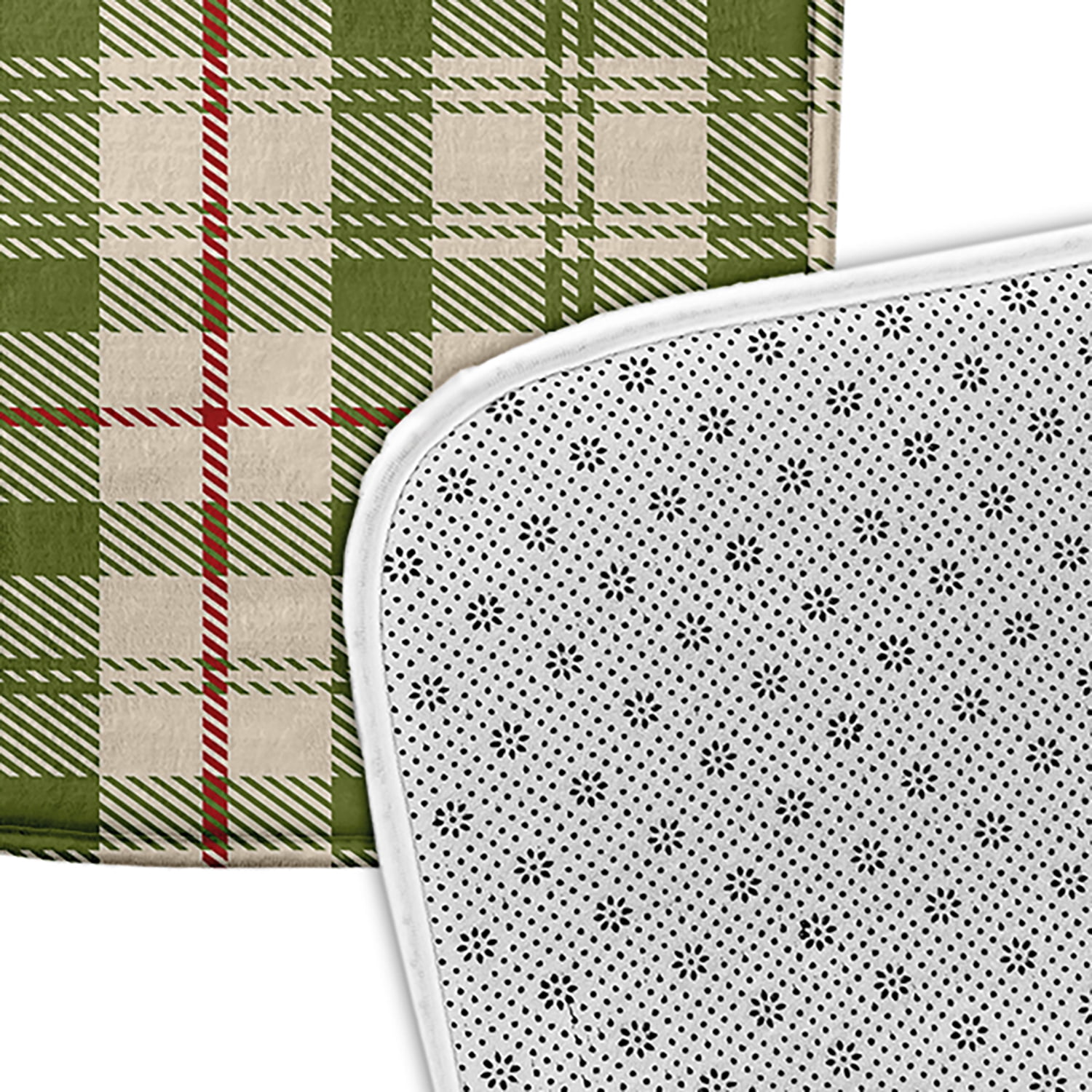 Simply Daisy Plaid Pet Feeding Mat for Dogs and Cats