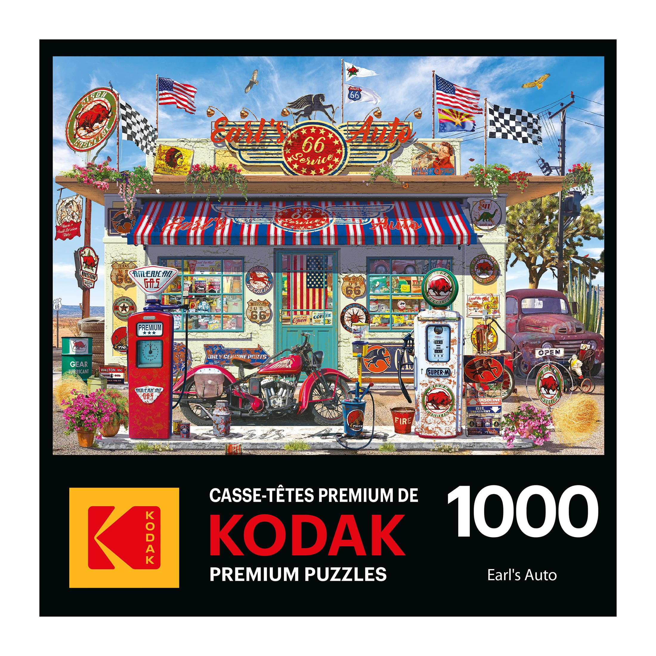 RoseArt - Kodak Premium 1000-Piece - Earl's Auto - Adult Interlocking Puzzle