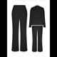 thumbnail image 3 of Conjunto de 2 Piezas para Mujer: Jersey de Punto de Larga Informal y Pantalón de Pierna . Conjunto Deportivo para Estar en Casa. Negro M, 3 of 10
