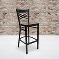 thumbnail image 2 of Bowery Hill Tabouret de Bar en Métal Noir 29 Pouces en Acajou, 2 of 5