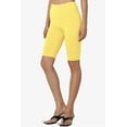 thumbnail image 4 of Women's PLUS Basic Stretch Cotton Span High Waist Above Knee Bermuda Short Leggings, 4 of 7