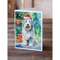 thumbnail image 2 of Old English Sheepdog Christmas Greeting Cards Pack of 8 7 in x 5 in, 2 of 3