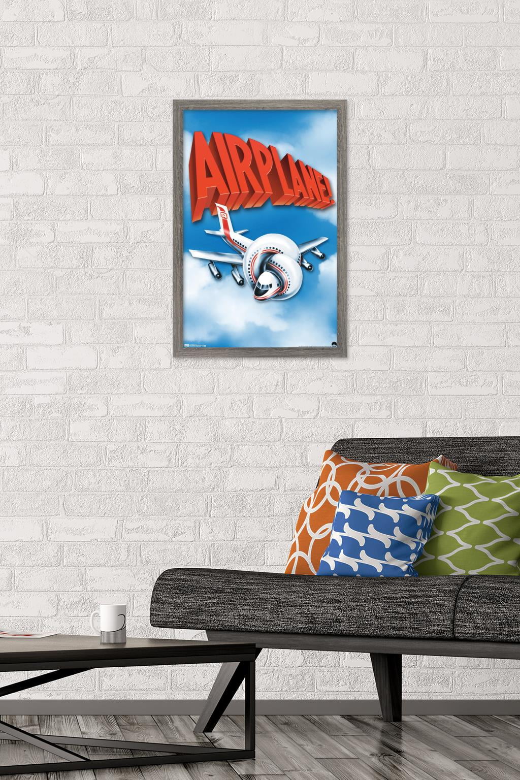 Airplane - Key Art Wall Poster, 14.725" x 22.375", Framed