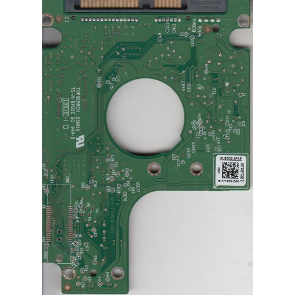 WD1600BPVT-00JJ5T0, 771820-D00 03R, WD SATA 2.5 PCB