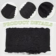 thumbnail image 5 of Black Cotton Lace Trim 5Yards/4.6m x 4.7in/120mm Floral Embroidery Ruffled Edge Lace for Dresses Clothes Bags Gift Wrapping, 5 of 6