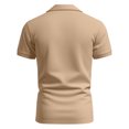 thumbnail image 6 of hoksml Men's Polo Shirts Solid Color Collared Button T Shirt Casual Loose Pullover Top Fitness Running Sports Short Sleeved Summer Comfortable Breathable Tee Shirts, 6 of 7