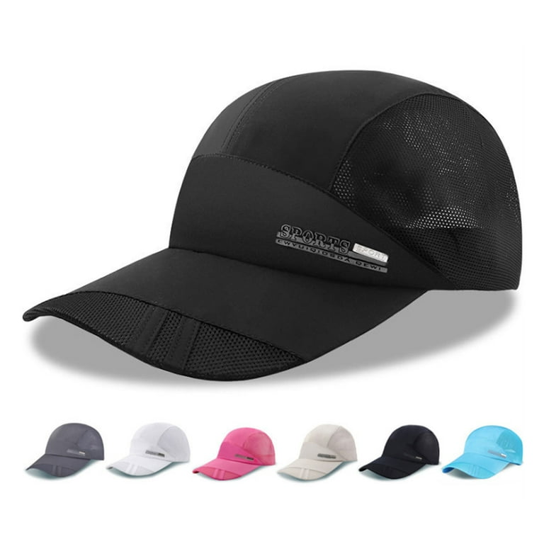 Sanwood Unisex Hat Black,Summer Men Women Anti-UV Quick-drying Baseball Cap  Breathable Outdoor Sports Hat 