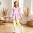 thumbnail image 2 of KPOPLK 2-11 Years Little's Girl Clothes Fall Winter Toddler Outfits for Girls Long Sleeve Ruffle Sweatshirt Pant Clothing Set,Size 11-12 Years, 2 of 8