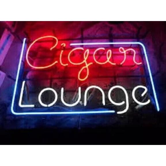 Queen Sense 20"x16" Custom Cigar Lounge Shop Neon Sign Man Cave Beer Pub Bar Artwork Handmade Wall Decor Gift Neon Light 120CLS
